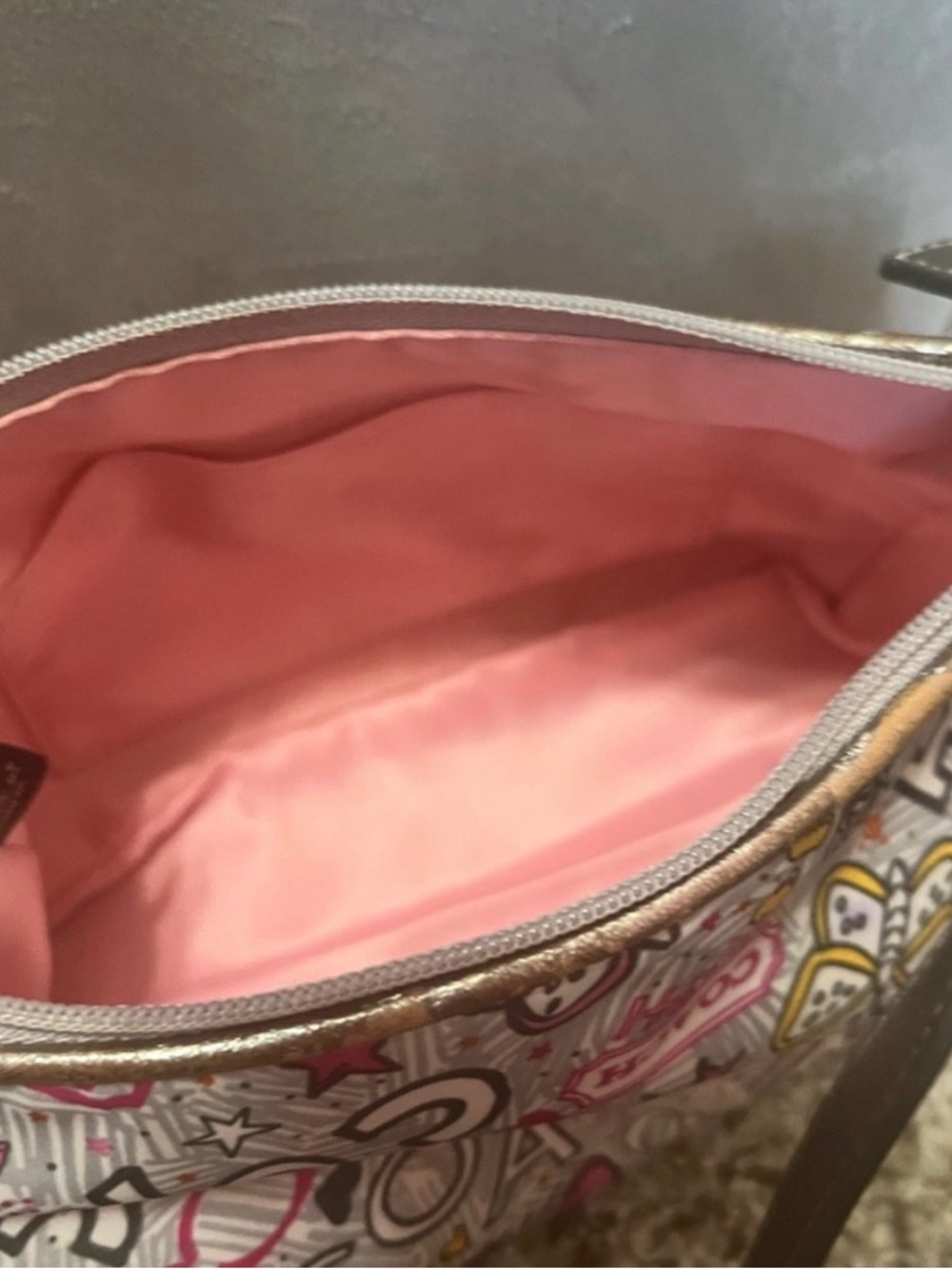 COACH Poppy Butterfly Graffiti Print Butterfly Nylon Mini Shoulder Bag NWOT - Picture 14 of 16